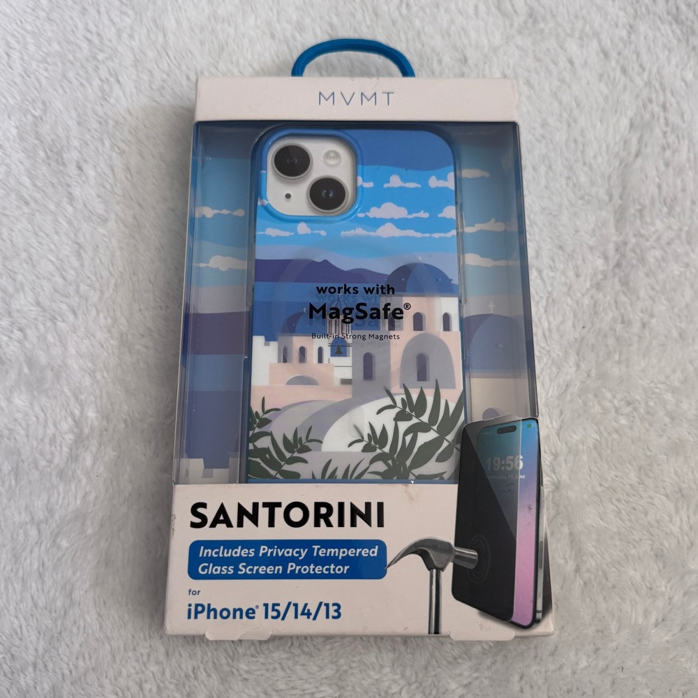 MVMT Santorini for iPhone 15 14 13 MagSafe Case &‎ Privacy Screen Protector